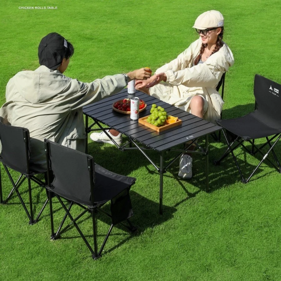 

Outdoor Folding Table Chair Egg Roll Table Portable Picnic Table And Chair Stall Camping Folding Mesa Plegable Outdoor Furniture