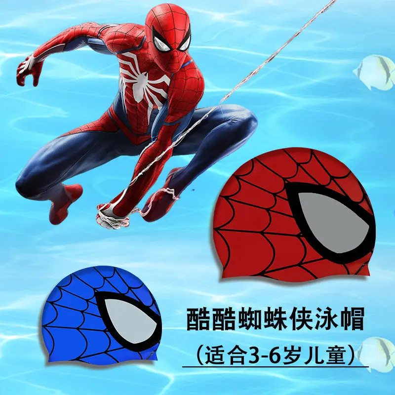 

Симпатичная шапочка для плавания «Человек-паук» «Мстители 4», детская защита для ушей, водонепроницаемая силиконовая шапочка для плавания, удобная, не жесткая голова