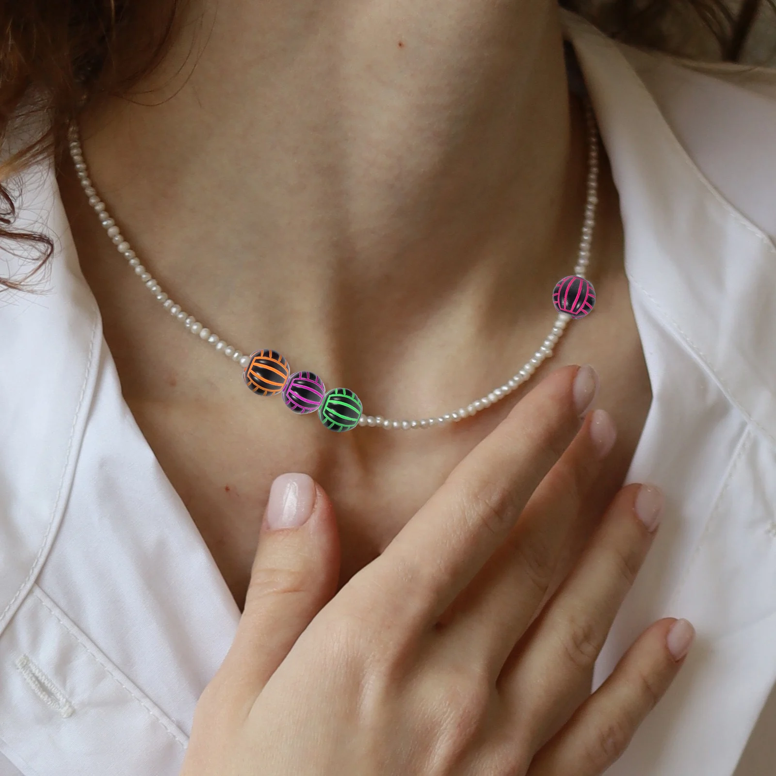 

100Pcs Volleyball Beads DIY Acrylic Sports Beads Jewelry Making for Bracelet Necklace Accessories Acrylic Volleyball Bead