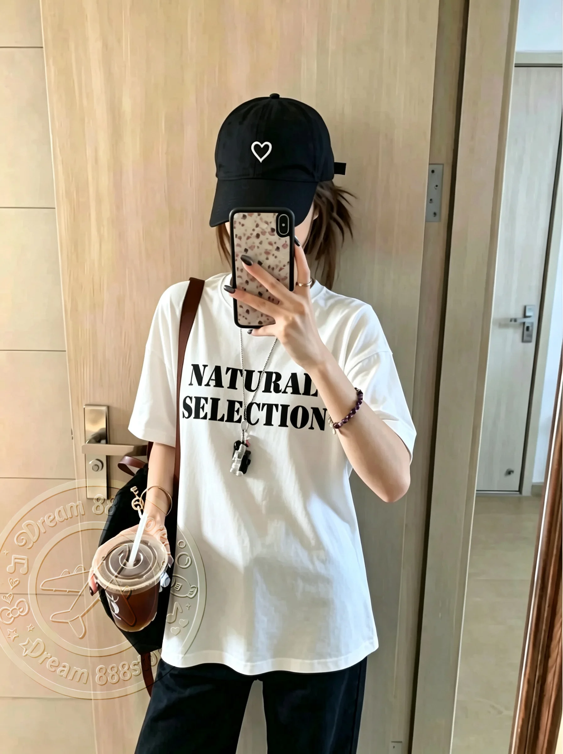 Women Fashion Evolution - Selezione naturale Stampa testuale T-shirt umana