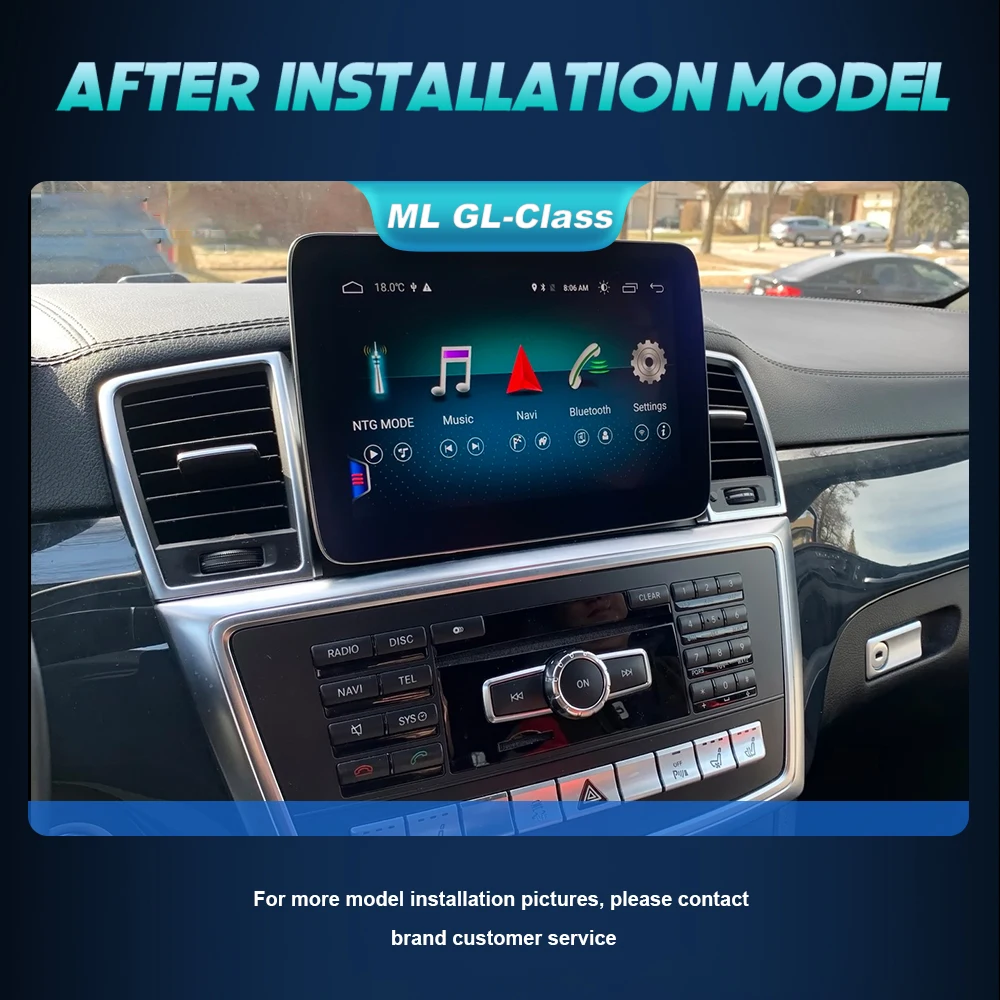 Nunoo Android 14 Carplay For Mercedes Benz ML GL GLK GLS GLE SLK SLC Class Car Radio Multimedia Player GPS Navigation