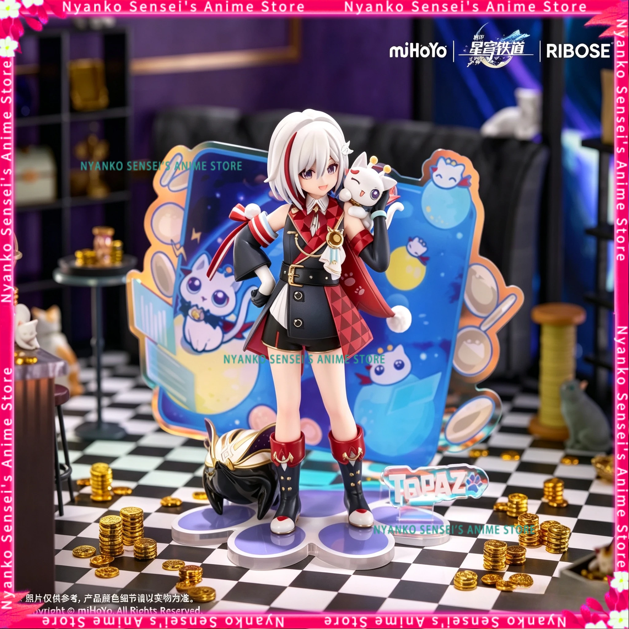In Stock RIBOSE RISE UP+ Honkai: Star Rail Topaz & Numby Chibi Cat Series Ver. 1/8 Figure 18cm Anime Model Toy Doll Collectibles