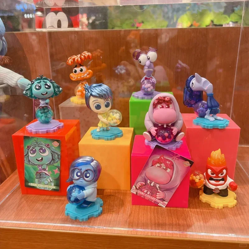 Disney Inside Out 2 Blind Box Joy Sadness Anger Disgust Cosbi Mini Doll Action Figurine Mystery Box Model Cute Toy Birthday Gift