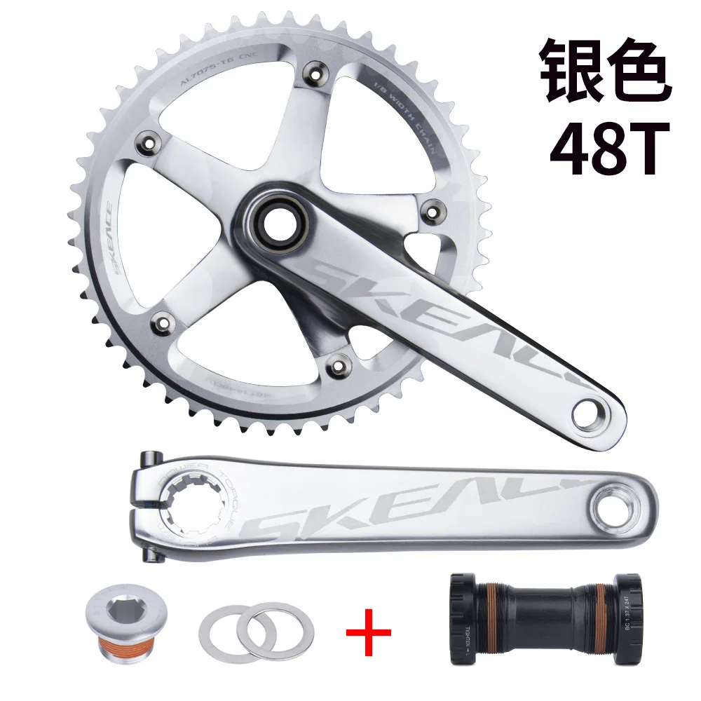 Mountain field car round hole dead flying car tooth plate large tooth plate 48T 49T single speed tooth plate crank