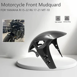 Motorcycle ABS Carbon Fiber Pattern Front Fender Splash Guard For Yamaha MT10 FZ10 R1 R6 R1M 2017 2018 2019 2020 2021 2022