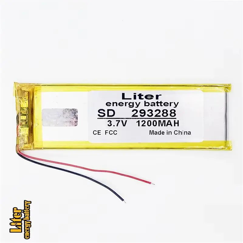 3.7V 1200mAh 293288 303090 Universal Li-ion battery for tablet pc Mp3 MP4 MP5 GPS mobile bluetooth
