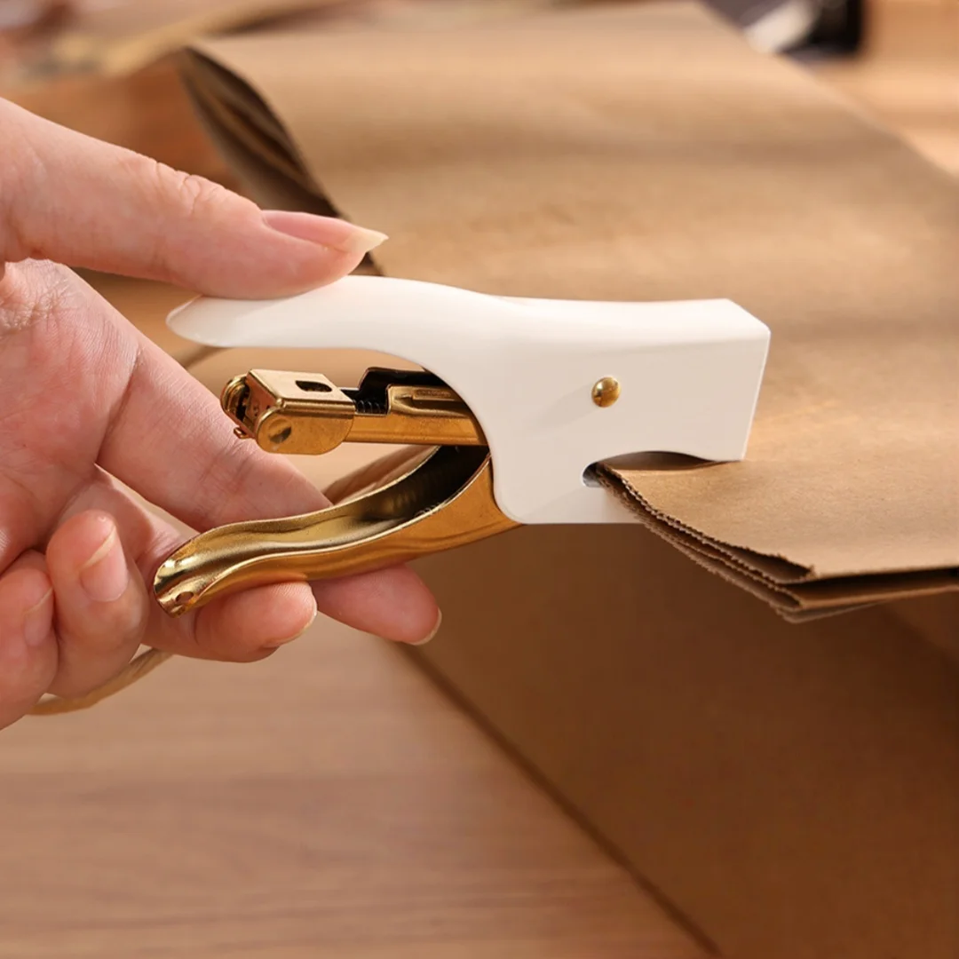 1pc metal handheld stapler, portable multi-functional paper binding supplies, office and school supplies, binding tools