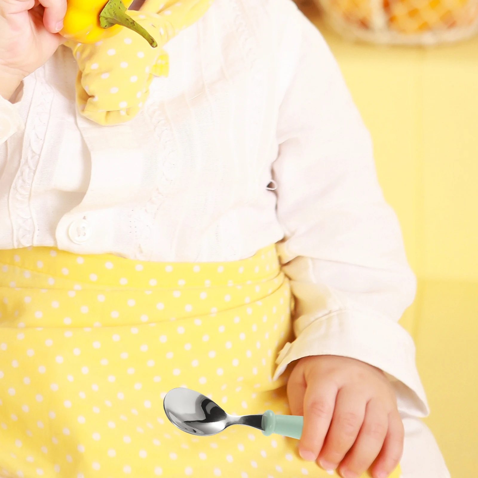 

Toddler Utensils Set Stainless Steel Baby Spoon Fork 3 Piece Kids Feeding Supplies Lightweight Compact Storage Portable Infant