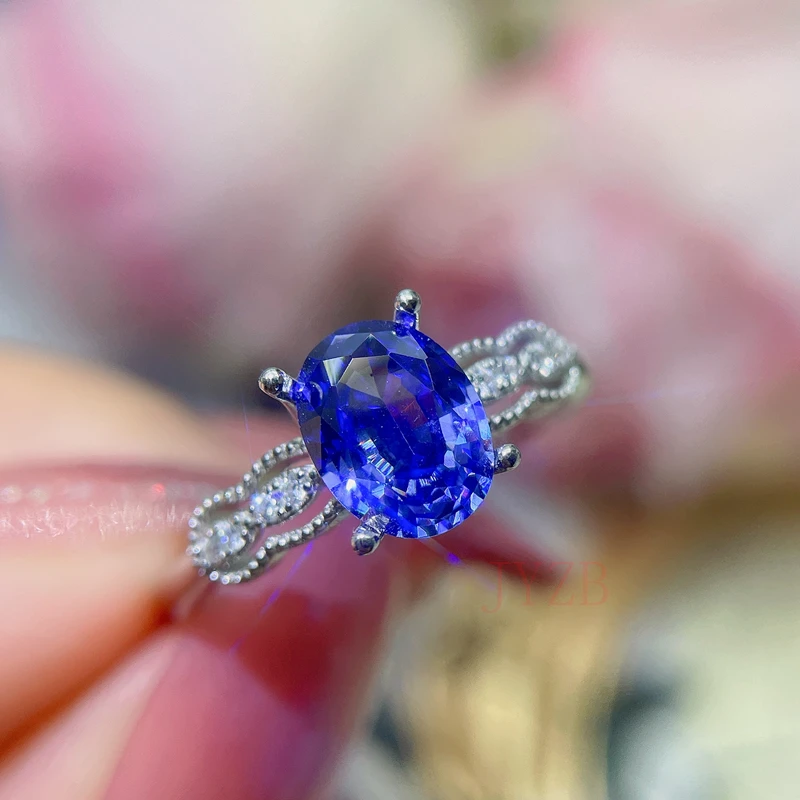 

Jewelry Design natural Tanzanite ring 925 sterling silver niche design stylish simple and versatile gift for your girlfriend