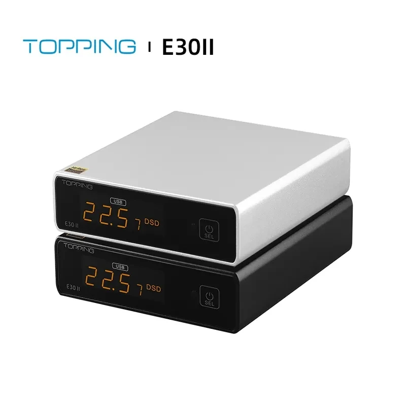 

TOPPING E30 II Hi-Res Audio 2xAK4493S DAC DSD512 2bit/768k XMOS XU208 Touch Oper Preamp DAC with Remote Control HiFi USB Decoder