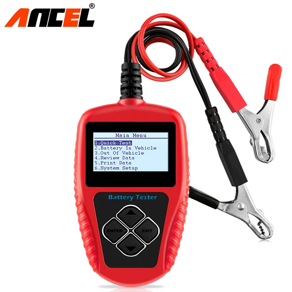 ANCEL BA101 12V Automotive Car Battery Tester 100-2000CCA Digital Analyzer Tester Tools Battery Load Tester for Car Motorcycle