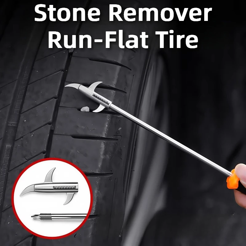 

For Universal Car Multifunctional Car Tire Stone Cleaning Tool Hook Remover Models Efficient Stone Pick Extractor Gadget