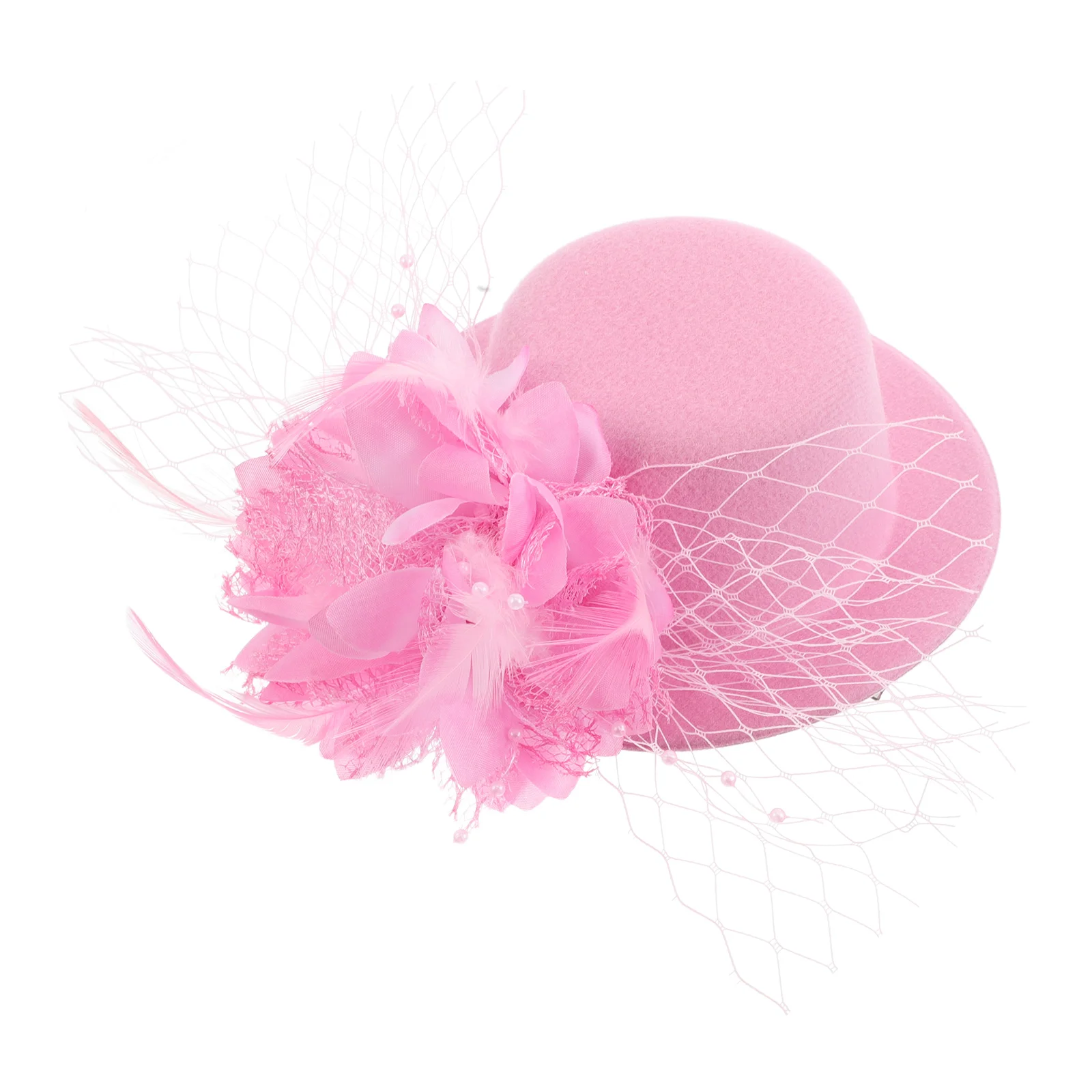 

Hat Fascinator Barrette Plumage Performance Korean Headpiece Child Barrettes Girls Headdresses Tea Party Hats