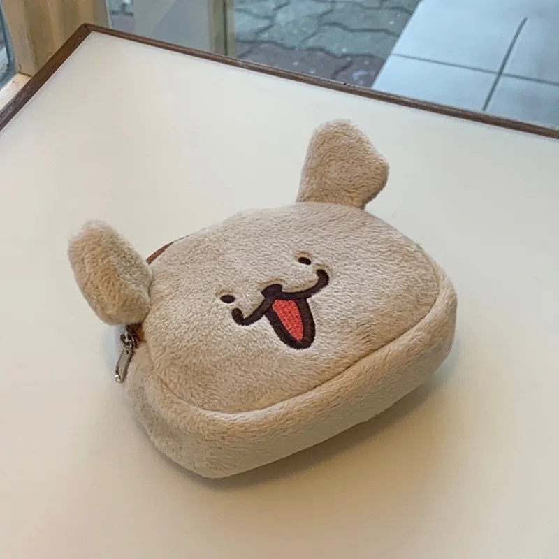 New Cartoon Kawaii Naughty Dog Dog peluche portamonete creativo Ins Cute Dog borsa portaoggetti portatile borsa per cuffie regalo di compleanno per bambini