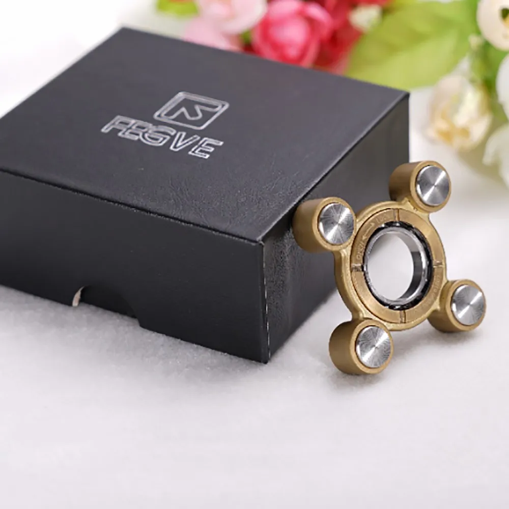 FEGVE EDC Flying Apsaras Air Fidget Spinner Brass Stainless Steel Anxiety Relief Gadgets Metal Fidget Toy Original Design