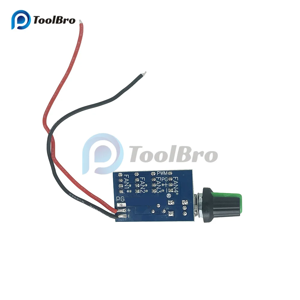 Manual four wire PWM fan speed controller with switch, chassis, 4-wire fan speed regulation, noise reduction DC12V, switchable