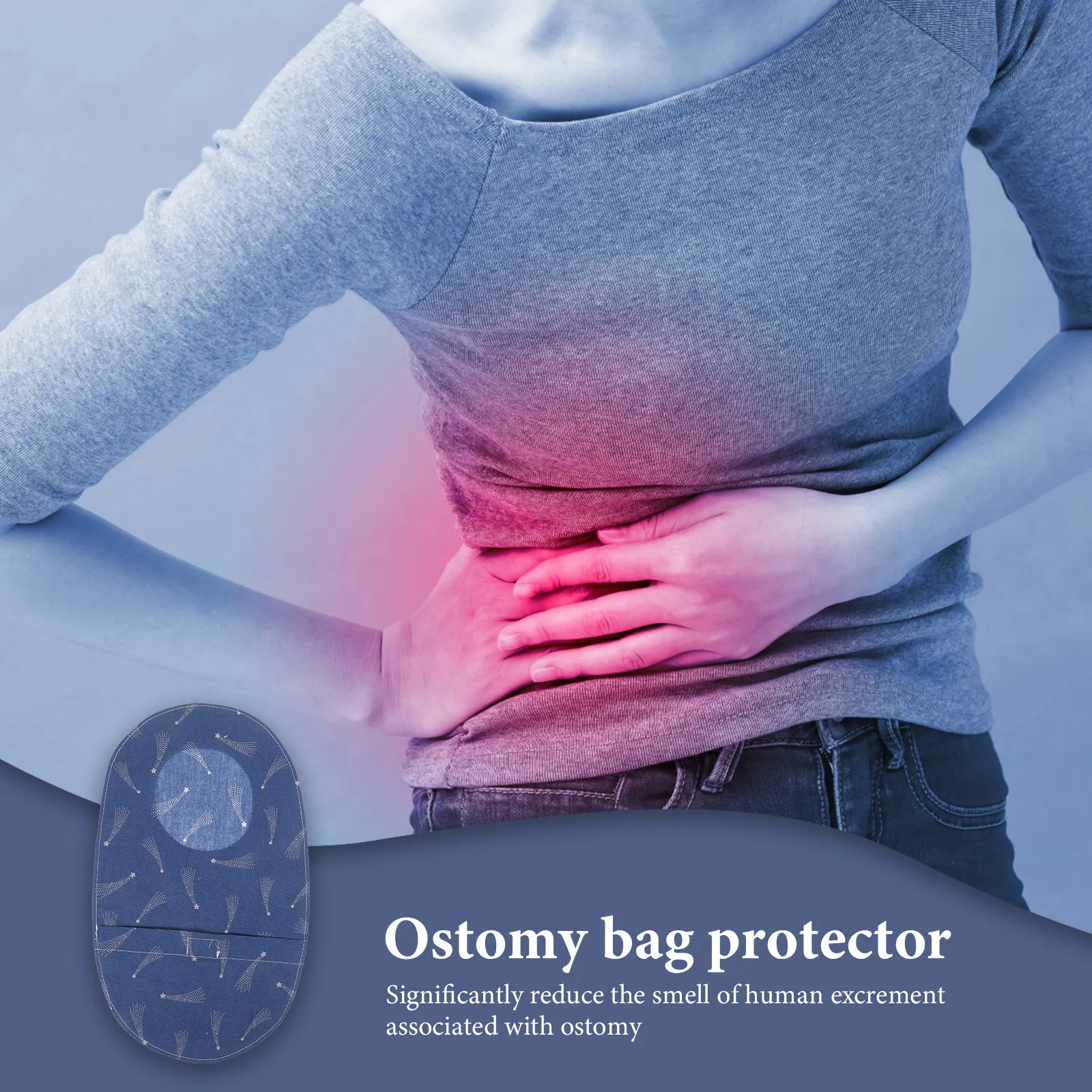 

Ostomy Bag Protective Cover Colostomy Pouch Holder Reusable Wear-Resistant Soft Fabric Bag Sleeve Universal Fit Odor Control