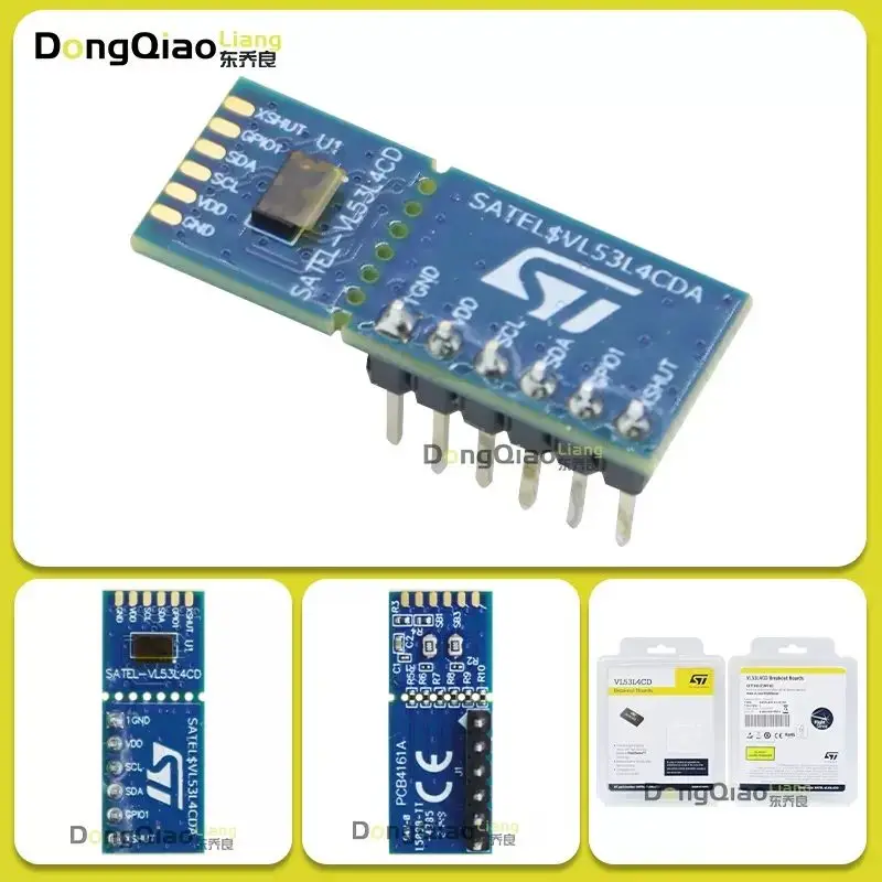 The SATEL-VL53L4CD two split-board images are embedded with time-of-flight high-precision proximity sensors