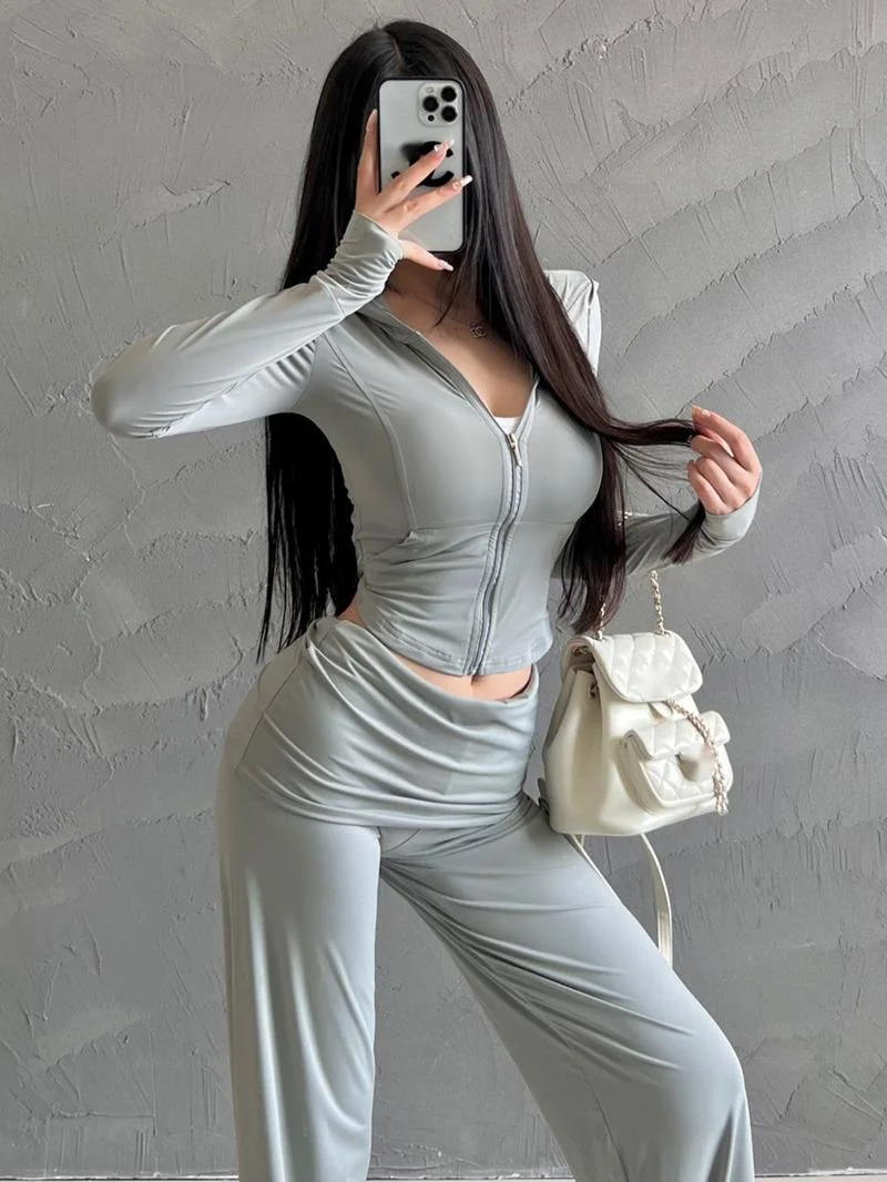 Woman Pure Desire Waist Hoodie Long Sleeve Sunscreen Cardigan Thin Sports Top Fashion Sexy Women Tops 2024 New BMF7