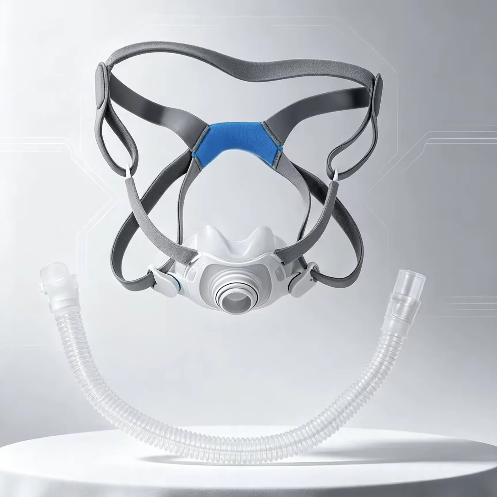 Compatible AirFit F40 CPAP Full Face Mask Set, Replacement Parts with Headband Frame Cushion & Short Tube, F40 Sleep Apnea Mask