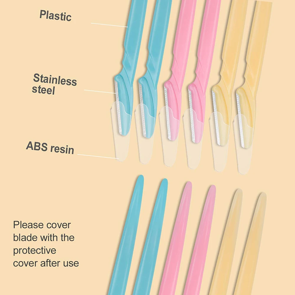 100/50/20 шт. триммер для бровей, портативная бритва для лица, лезвие для бровей, бритва для удаления волос, безопасная бритва, инструменты для макияжа