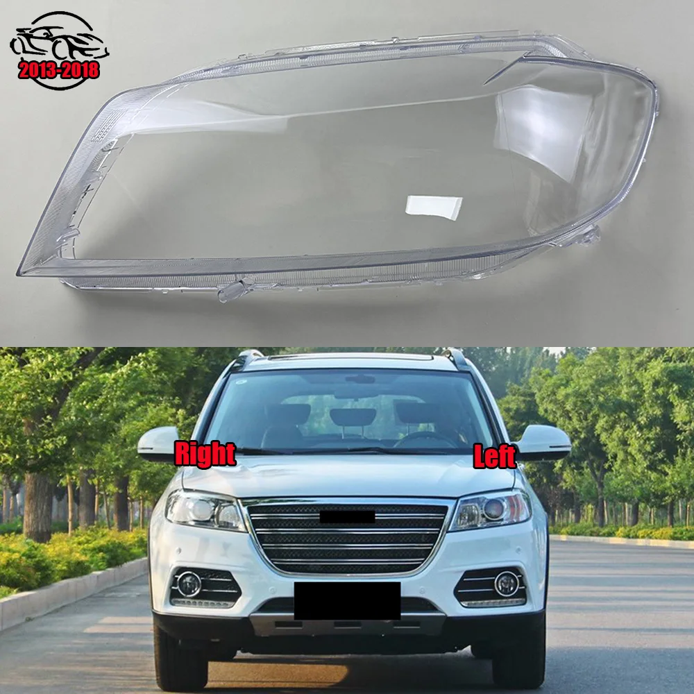 

For Great Wall Haval H6 Sport Red Label 2013 2014 2015 2016 2017 2018 Car Headlight Headlamp Clear Lens Auto Shell Cover