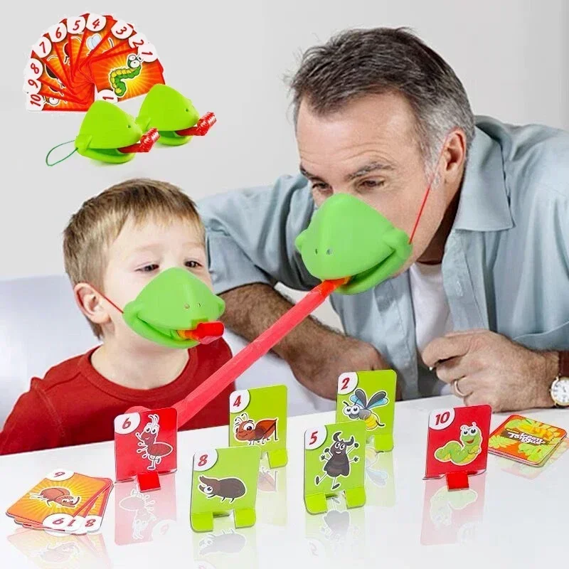 

Frosch Maske Wagging Zunge Lecken Karten Brett 1948дела для Kinder Racing Party Spielzeug Lustige Desktop Puzzle Spielzeug Spielzeug