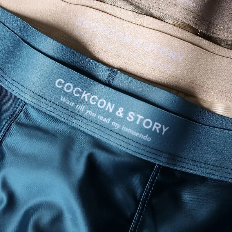Satin Light Luxury Men's Ice Silk Briefs Men's Mulberry Silk 10A Antibacterial Base 0 Sense Premium Shorts Head Comfort Sexy