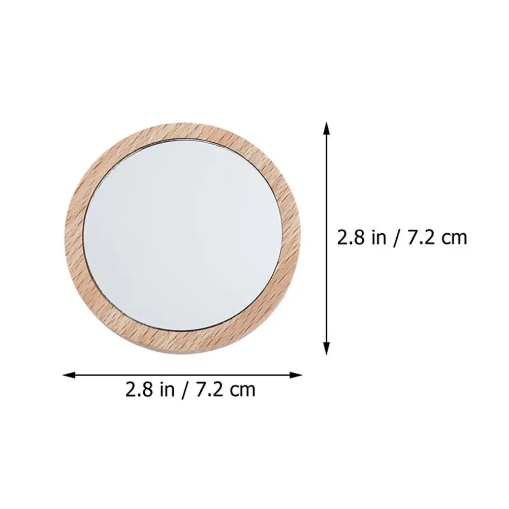 4-delige draagbare make-upspiegels Houten eenvoudige spiegel Prachtig vakmanschap Duurzaam materiaal Perfect voor reisgeschenken