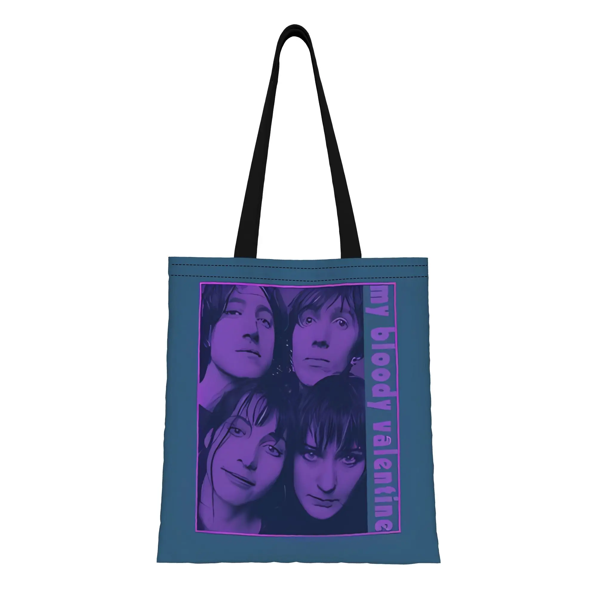 

Винтажная холщовая сумка-тоут My Bloody Valentine Rock, идеально подходит для покупок, путешествий, активного отдыха, прочная сумка через плечо