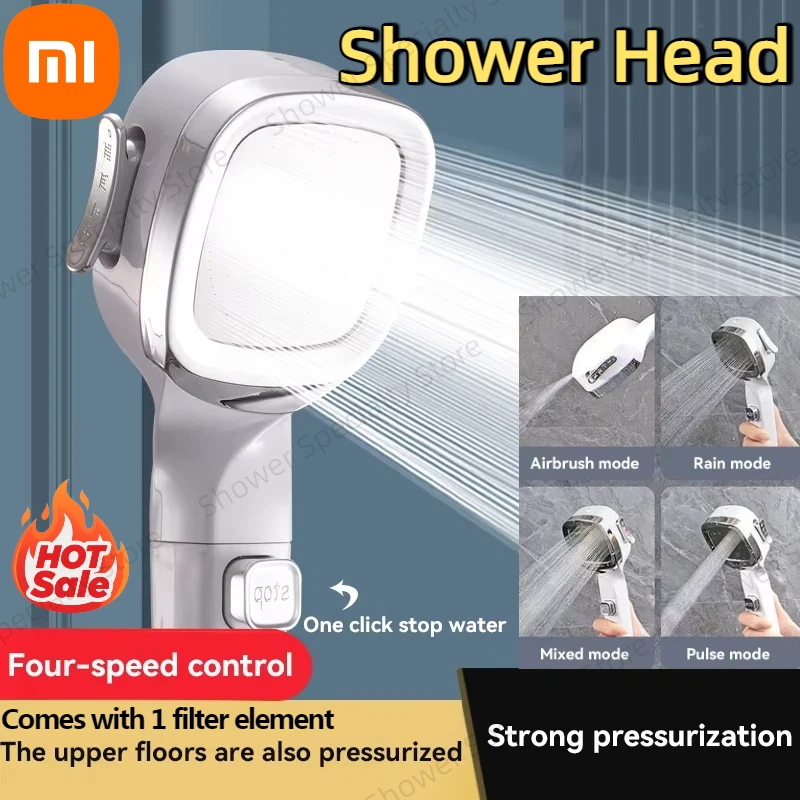

Xiaomi Mijia Self-cleaning Shower Head With Brush One-key Stop Water Massage High Pressure Abs Showerhead With Filter New