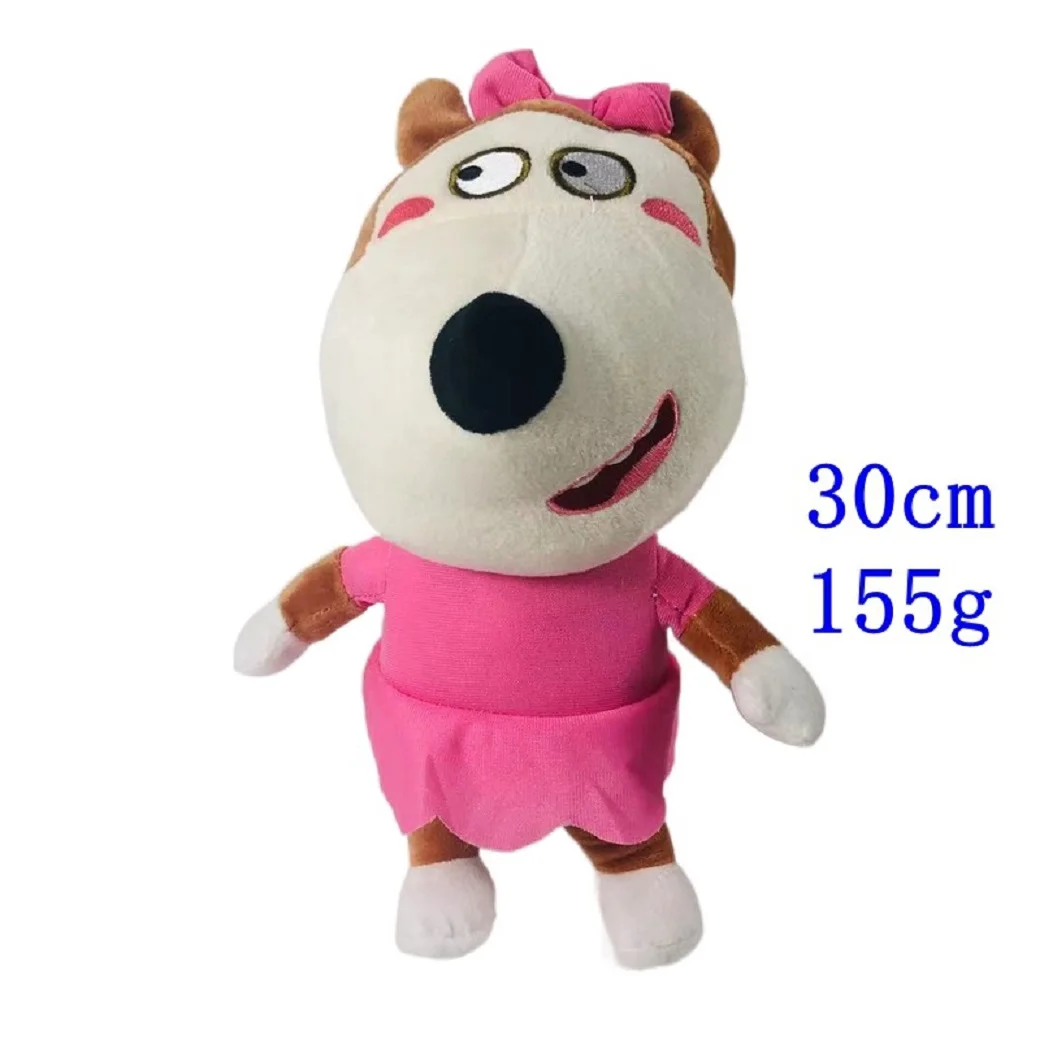 30cm Anime Wolfoo Family Plush Toys Cartoon Plushie Lucy Soft Stuffed Dolls Toy For Children Kids Boys Girls Fans Gifts