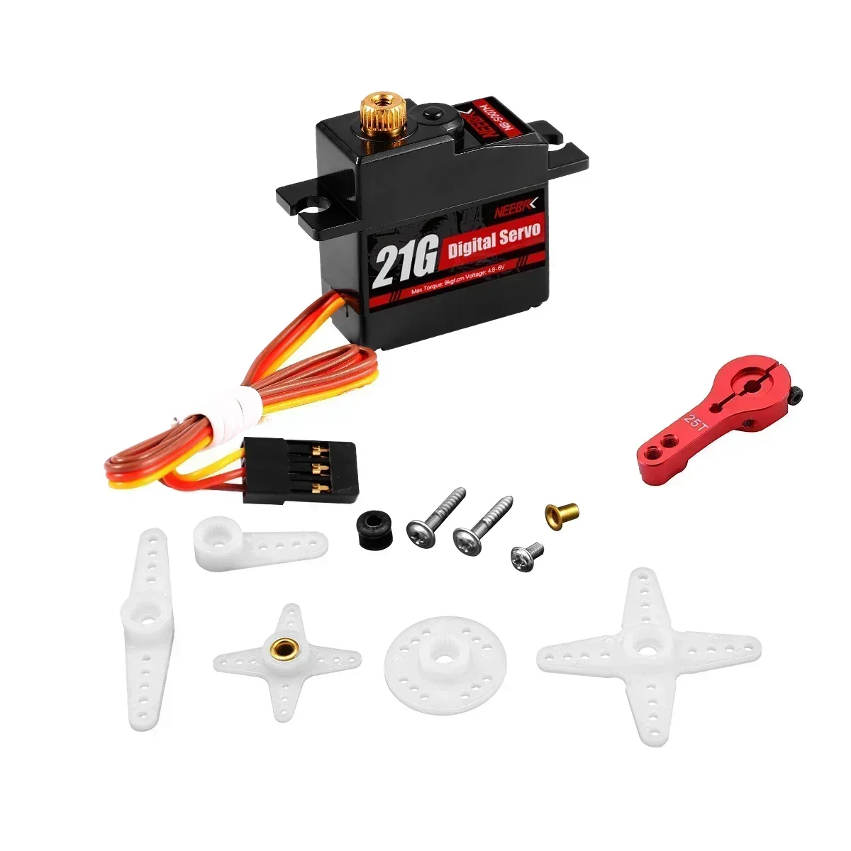 NEEBRC 21G Metal Gear Metal Servo Arm Micro Servo für 1/14 1/16 1/18 Scale RC Car Dron Accessories Hyper Go MN99S MN99 MN78 MN82