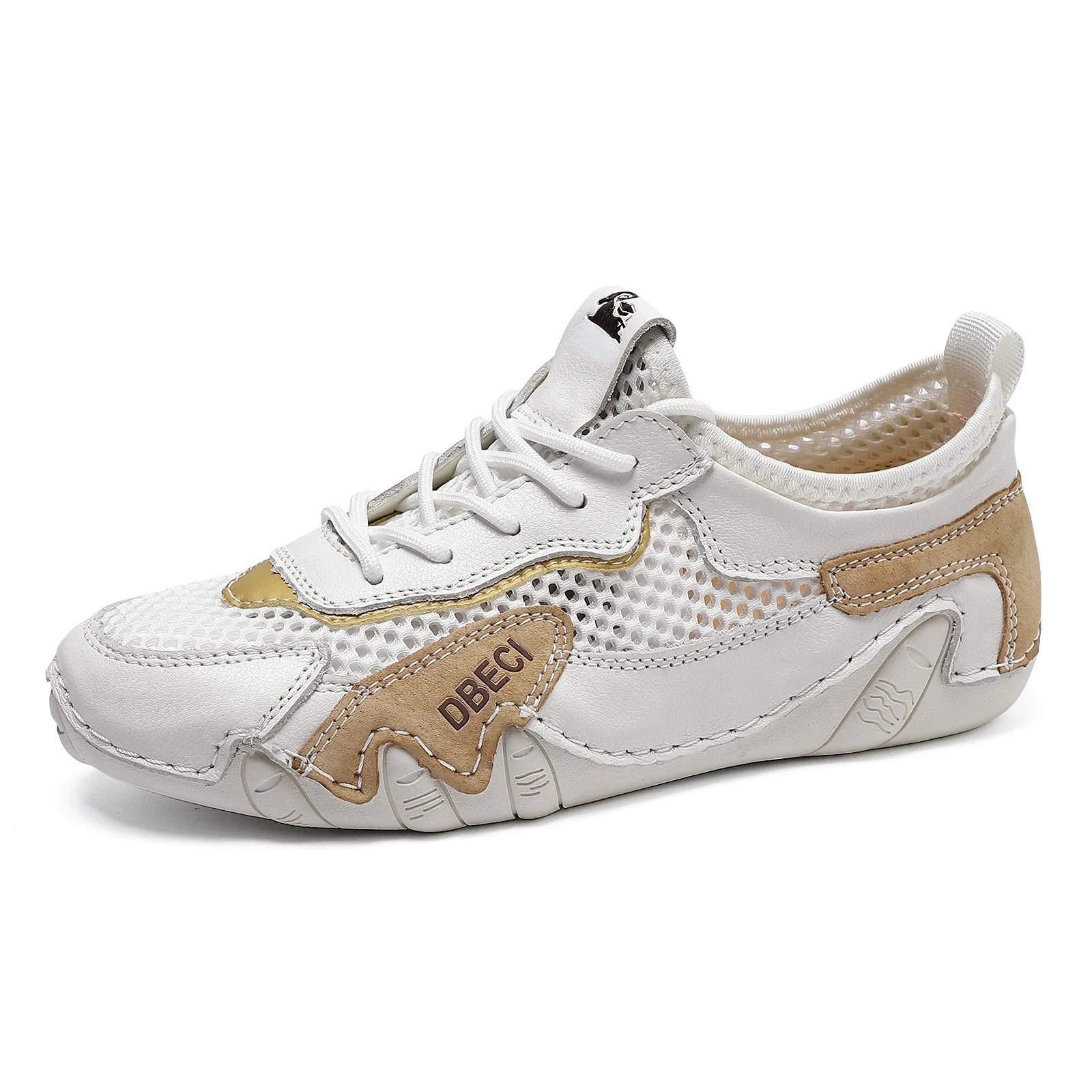 حذاء رياضي كاجوال للنساء في الهواء الطلق يسمح بمرور الهواء للصيف مريح مقاس كبير قابل للتنفس بمقدمة مستديرة من المطاط... #5