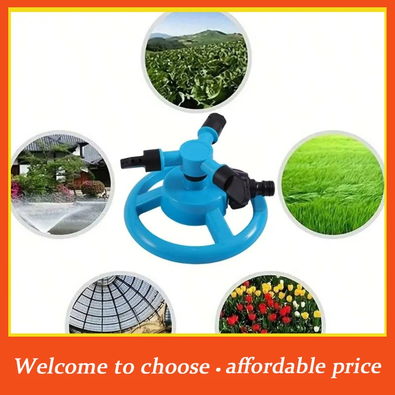#360 Degree Automatic Rotating Sprinkler Durable ABS Water Spray Nozzle for Yard Vegetable Patch Irrigation Use