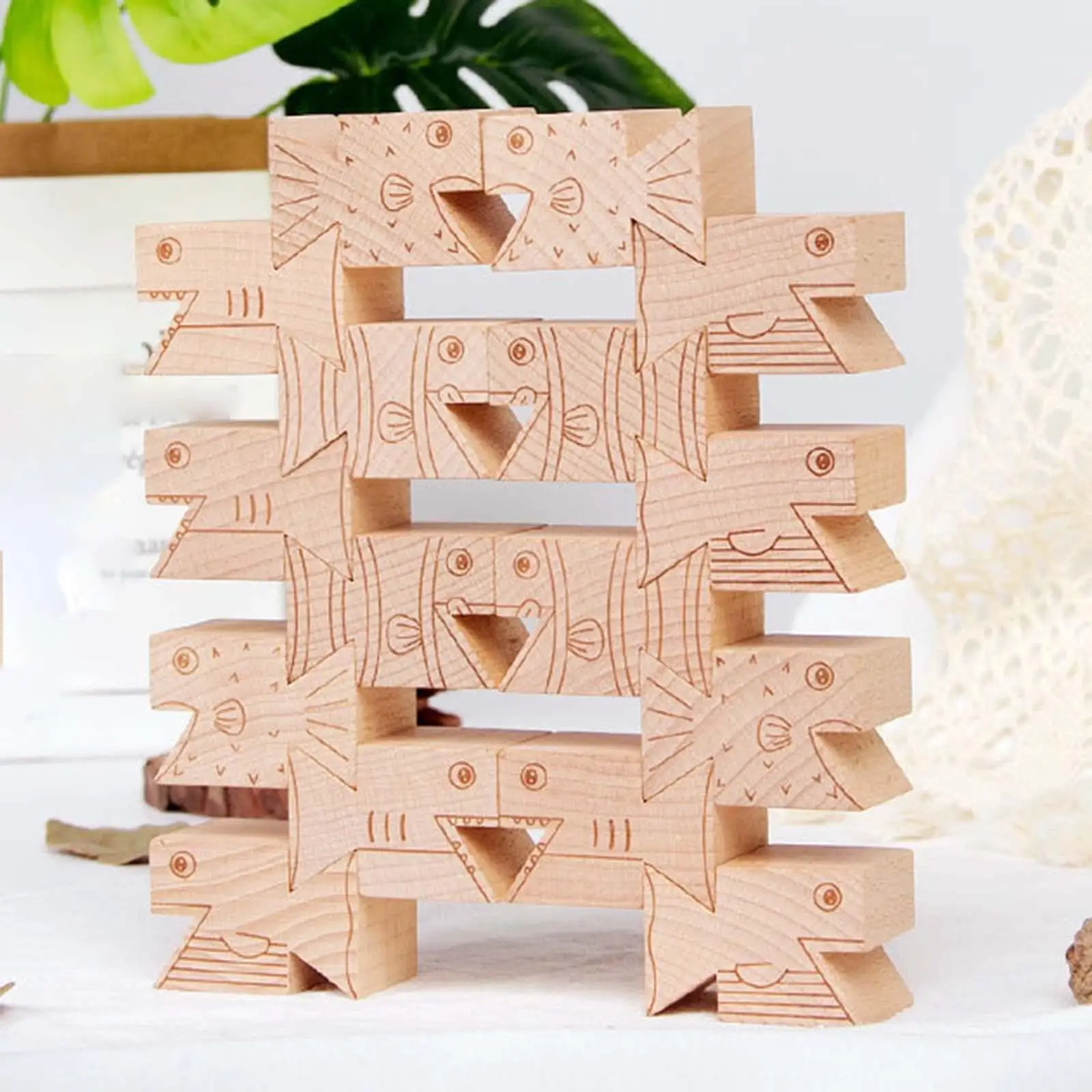 16Pcs Montessori Blocks Stacking Balancing Game for Toddlers Development Toy