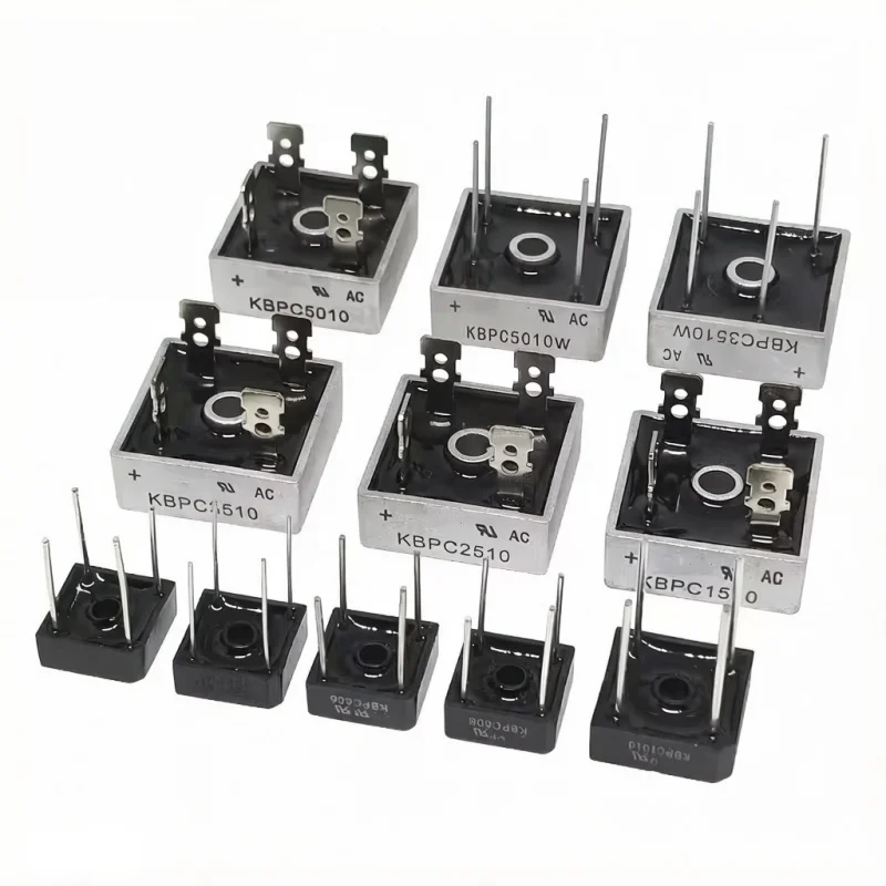 5PCS Rectifier square bridge KBPC606 KBPC608 KBPC610 KBPC1010 KBPC1510 KBPC2510 KBPC3510 KBPC5010 DIP4 New accessories