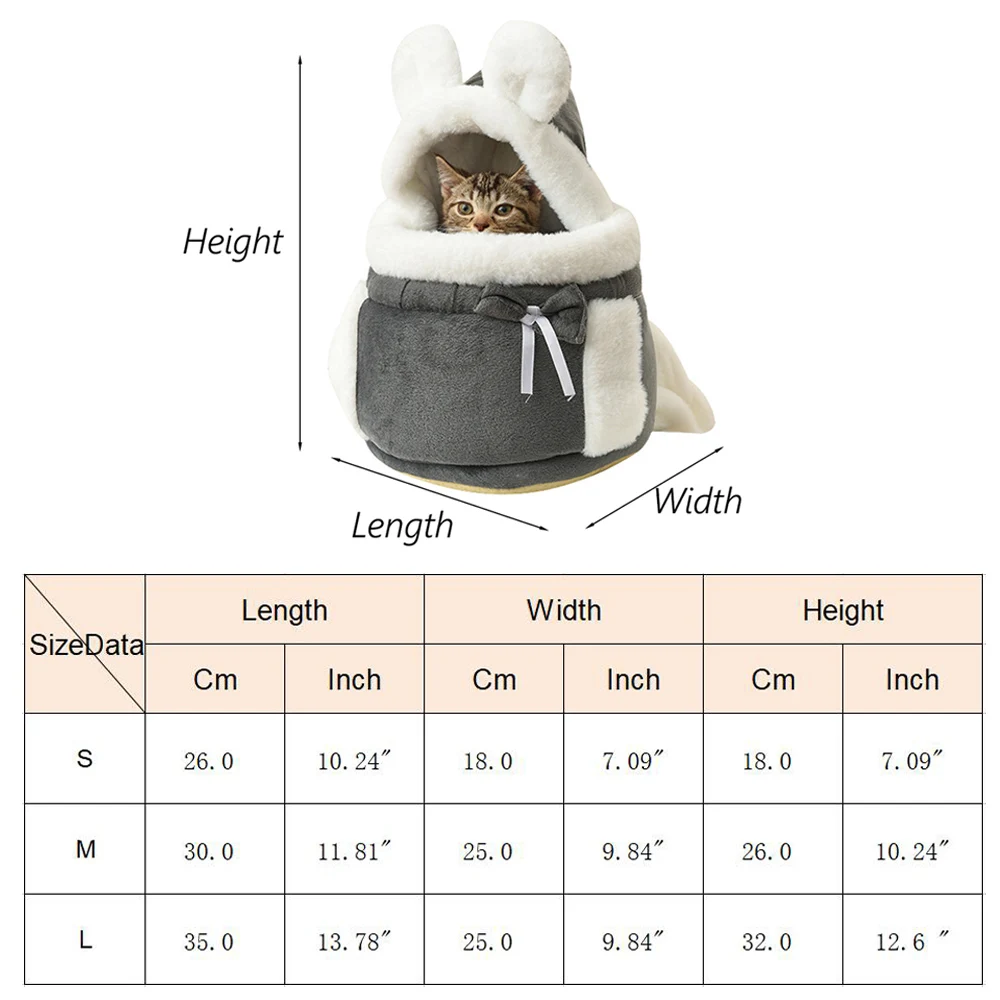 Soft Cozy Velvet Sphynx Cat Carrier Backpack Winter Warm Pet Travel Bag for Cats Gotas Mascotas Nest Kedi House mochila animales