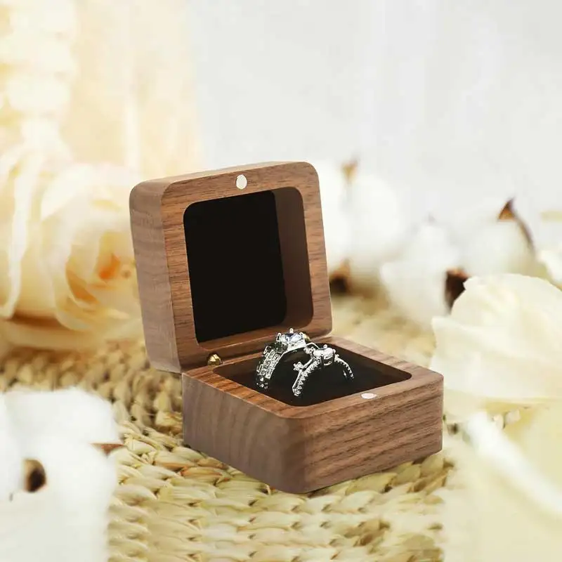 

Premium Solid Wood Jewelry Organizer - Jewelry Display for Earrings & Couples Rings Jewelry Case Valentine Gift