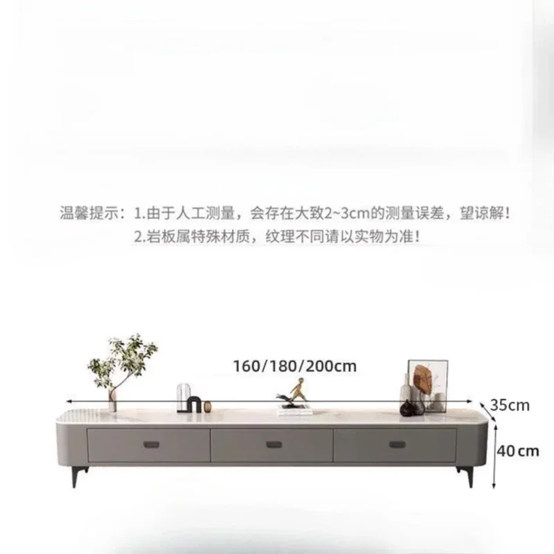 /Luxury modern simple floor TV cabinet combination tv furniture corner tvstand Rock slab TVcabinet living room home coffee table
