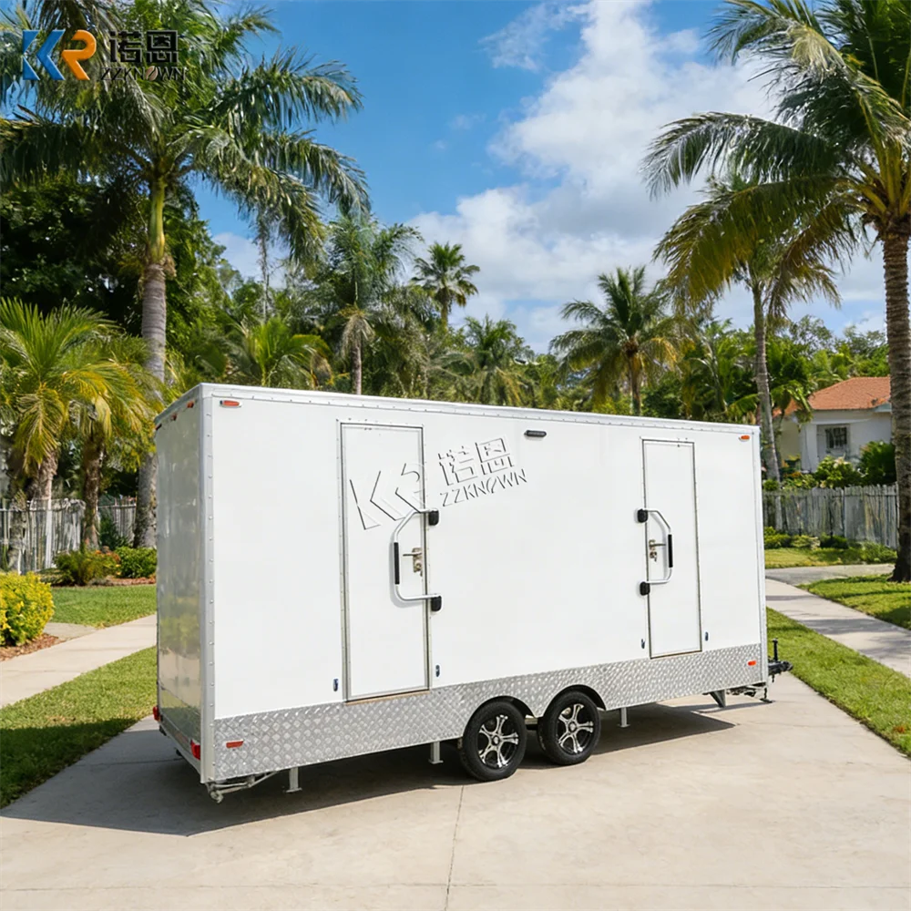 

VIP Mobile Bathroom Wedding Ceremony Commercial Toilet Trailer Portable Restroom Cabin Luxury Toilet Trailer for private events