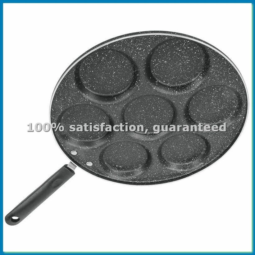 7 Cups Pancakes Frying Pans Breakfast Egg Pan Non-Stick Pan Holes Cooking Egg Ham Pans Pancak Maker Pan Cookware-AT35