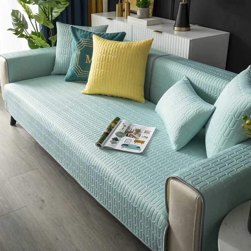Chenille Sofa Cover Mat Universal Non-Slip Couch Slipcovers L-shaped Sofa Towel Protector Case for Living Room Home Decor