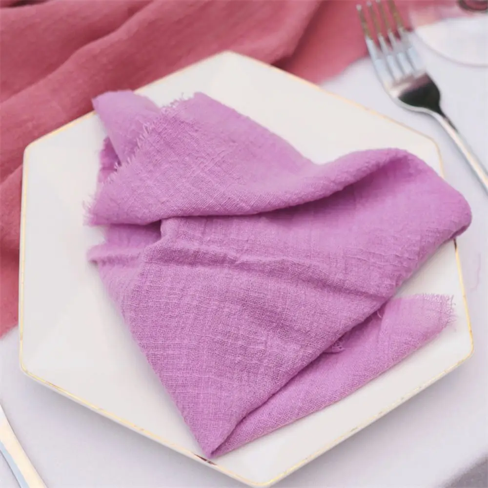 Cotton Cloth Thin Banquet Table Decoration Home Hotel Dinner Kitchen Napkin Tea Towels Party Supply Design Mat
