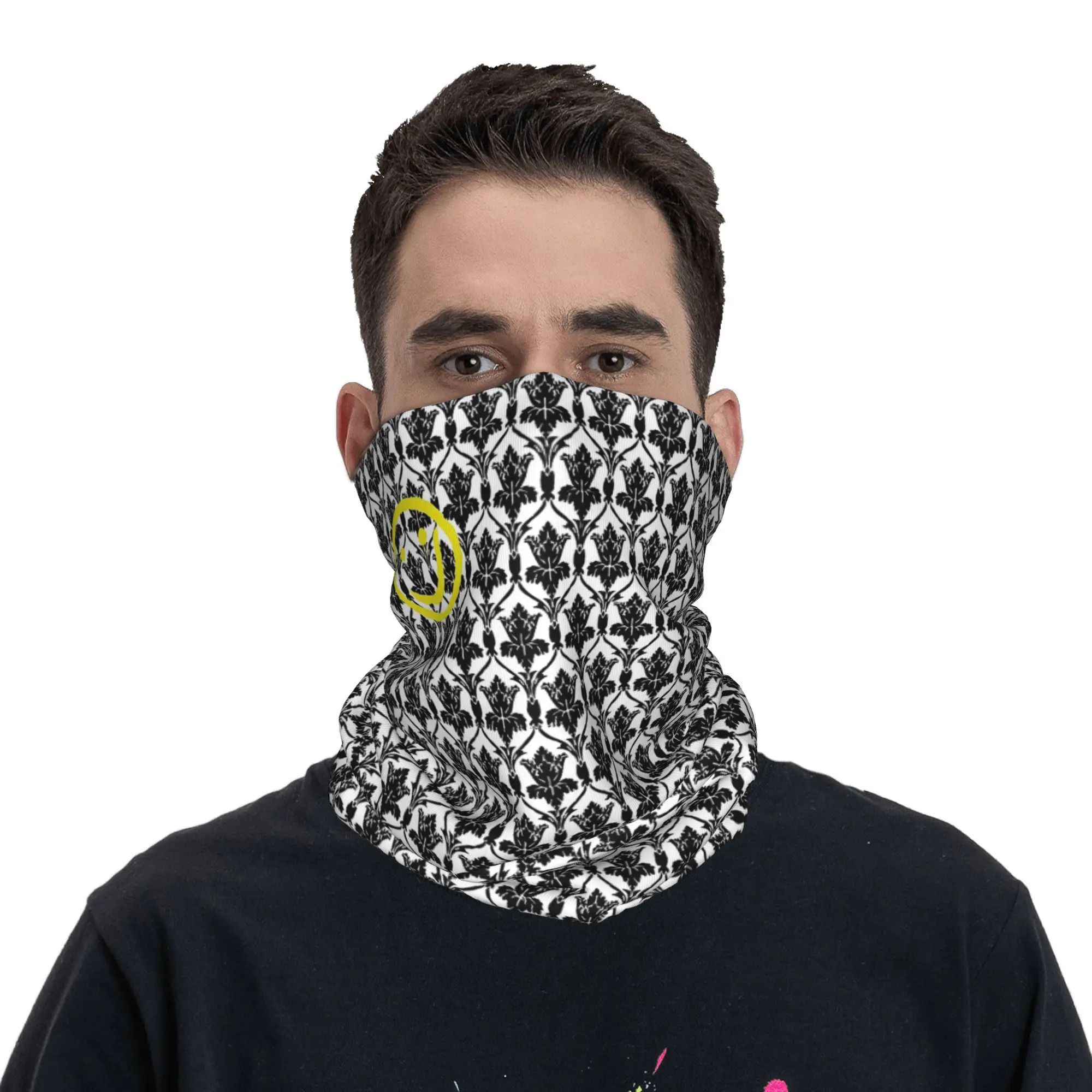 Sherlock Wallpaper Design Bandana Neck Gaiter Gedrukt Wrap Sjaal Warm Gezichtsmasker Fietsen Voor Heren Dames Volwassen Wasbaar