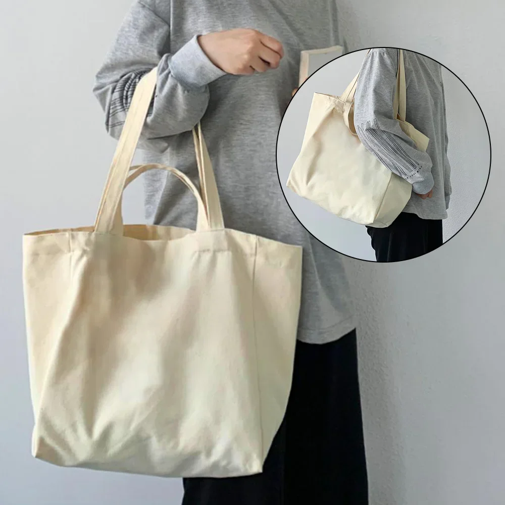 2024 frauen Mode Hand Druck Lagerung Paket Casual Version Wilden Schulter Tasche Handtaschen Reise Einkaufstaschen Leinwand Tote Beutel