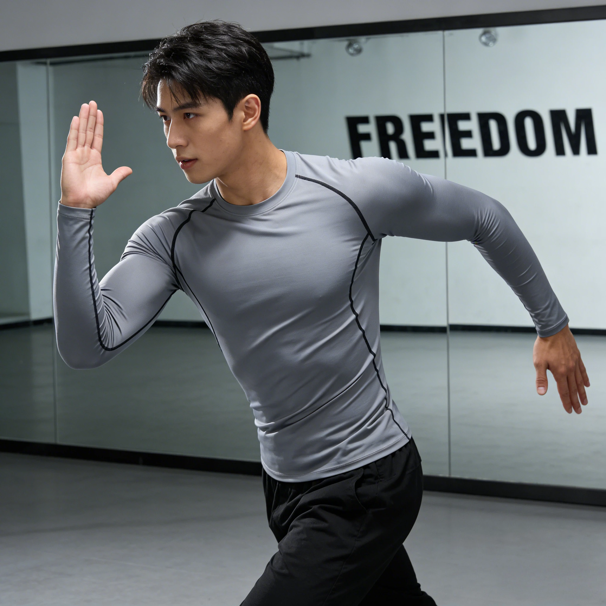 

Мужская спортивная футболка из полиэстера с длинным рукавом, быстросохнущая, дышащая, для плавания, тренировок и занятий спортом