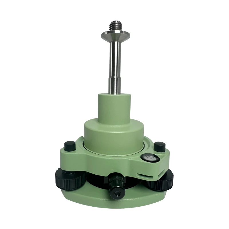 Green Three-Jaw Tribrach With Optical Plummet + High Adapter With 5/8 Thread Adaptor For Total Station GPS Surveying