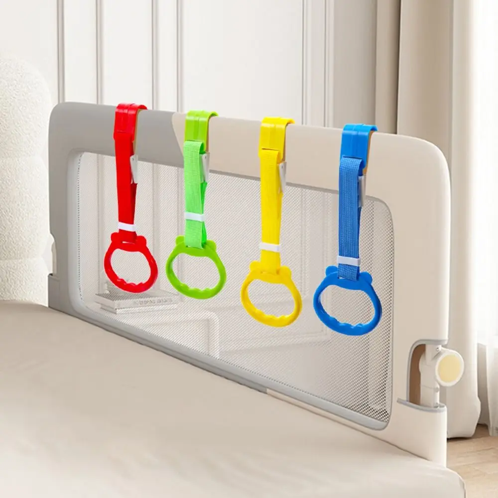 Portable Plastic Pull Ring Light Weight Candy Color Stroller Hook Baby Learn To Stand Hand Pull Ring Playpen