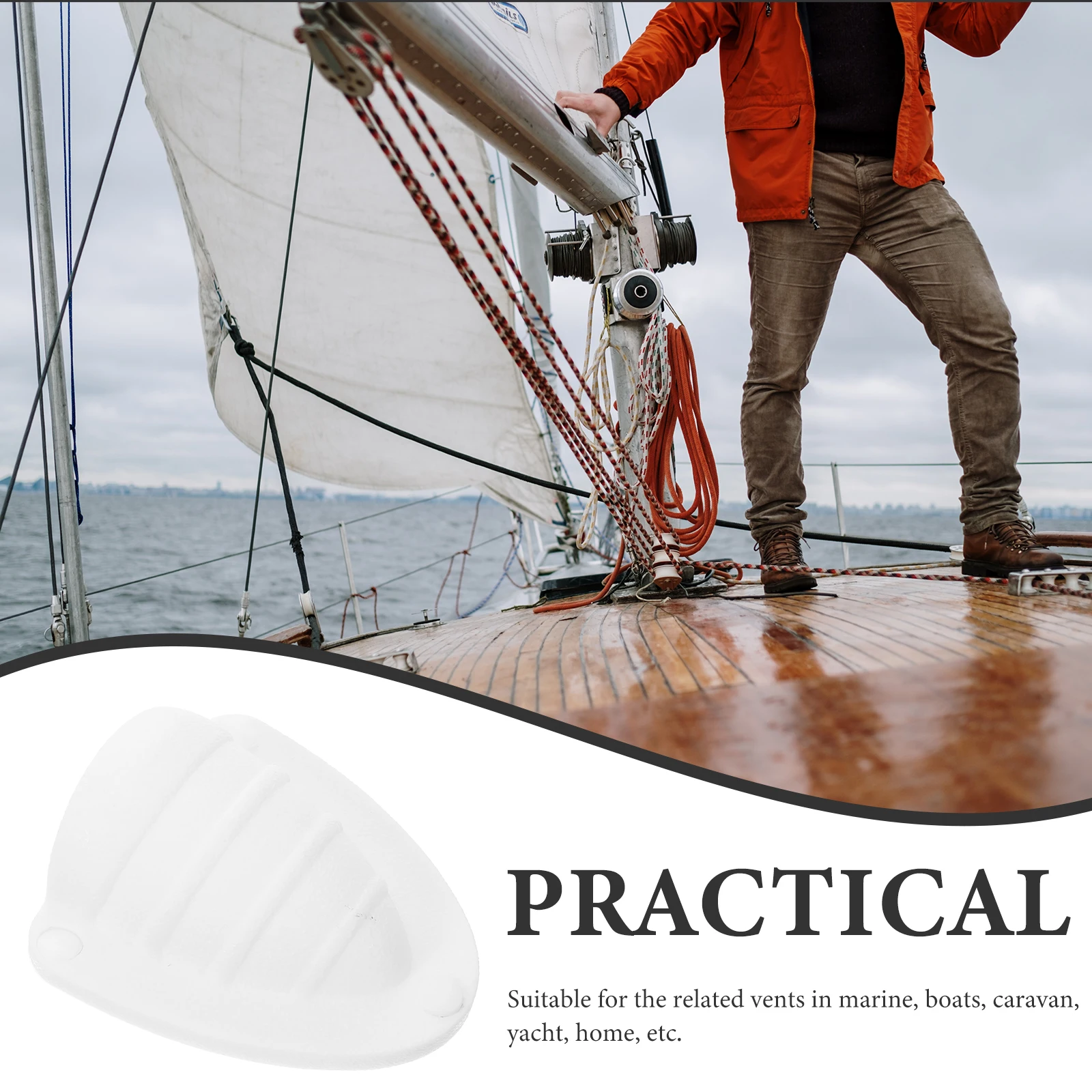 

Large White Plastic Marine Vent Cover for Boat Outlet Durable Long Service Life Kayak Wire Universal Cable Ventilation